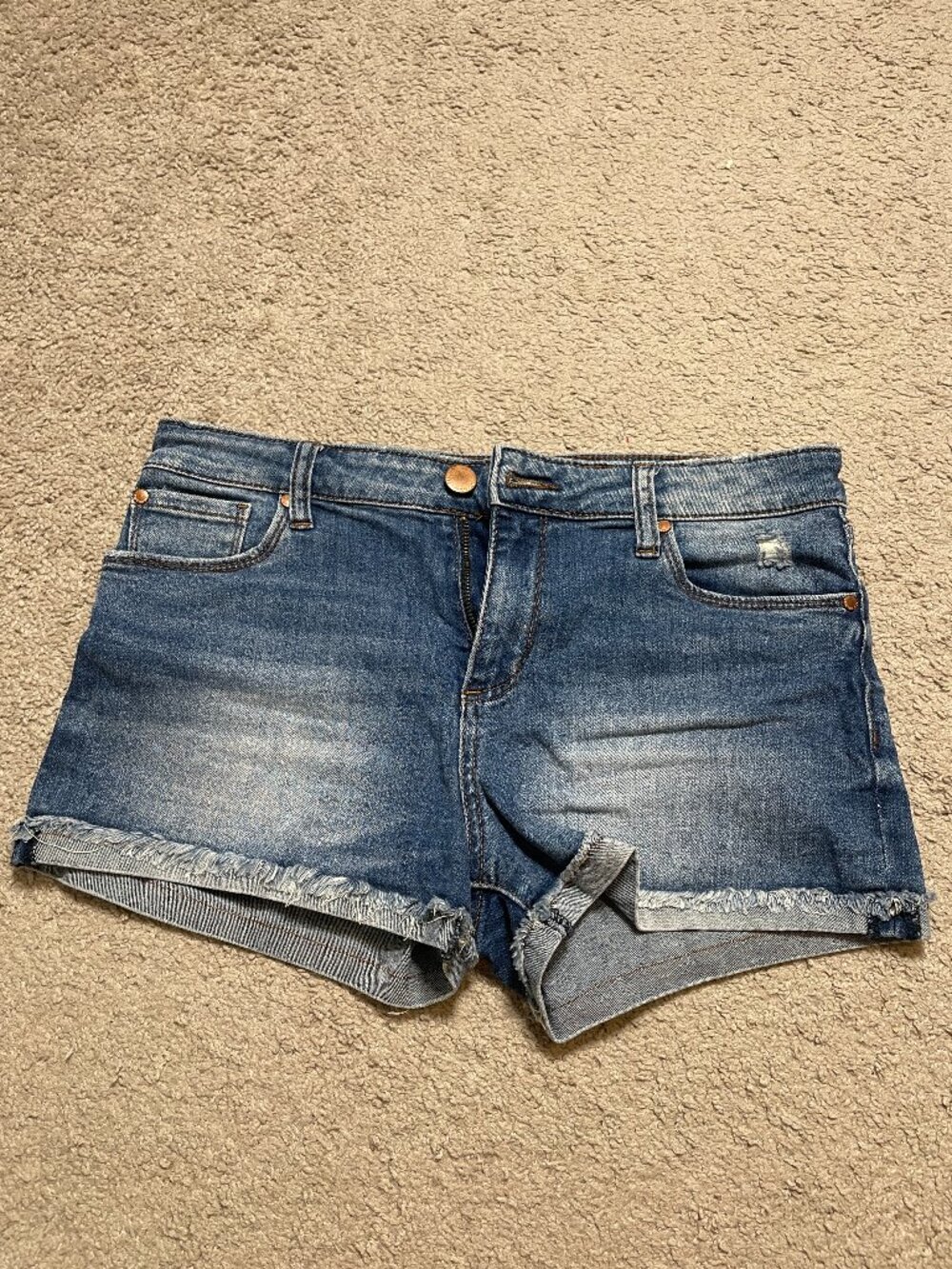 Comfortable High Rise Seethrusoul Jean Shorts